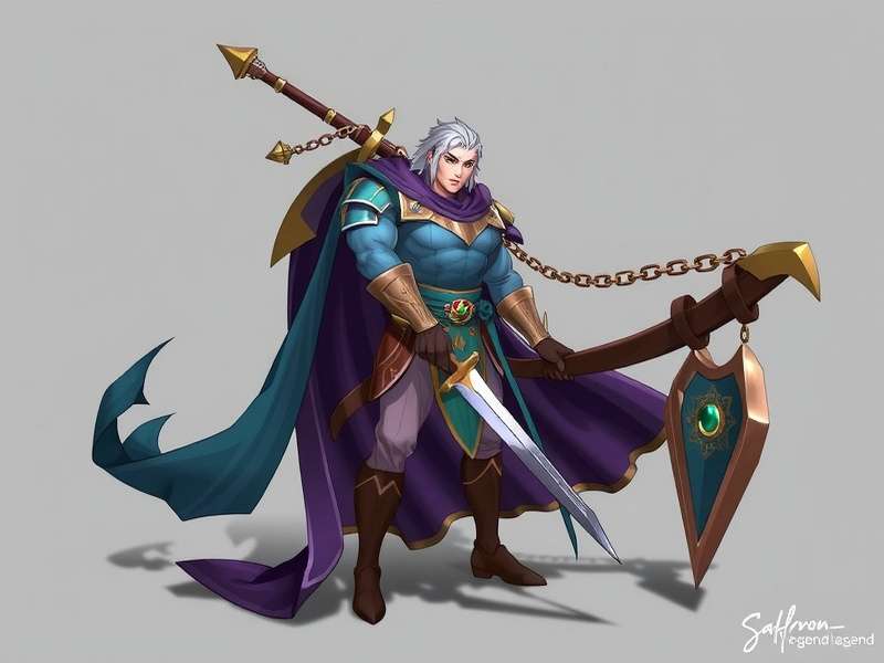 Saffron Legend Hero Game Art